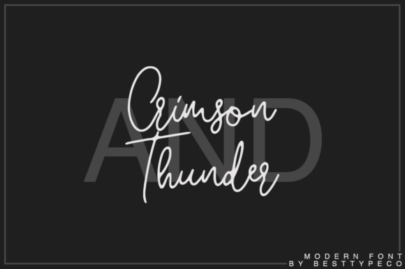 Crimson and Thunder: A Font for Elegant Expression