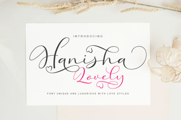 Hanisha Lovely Font: Elegant Script for Editorial Design