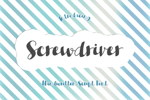 Screwdriver Font: Handwritten Elegance